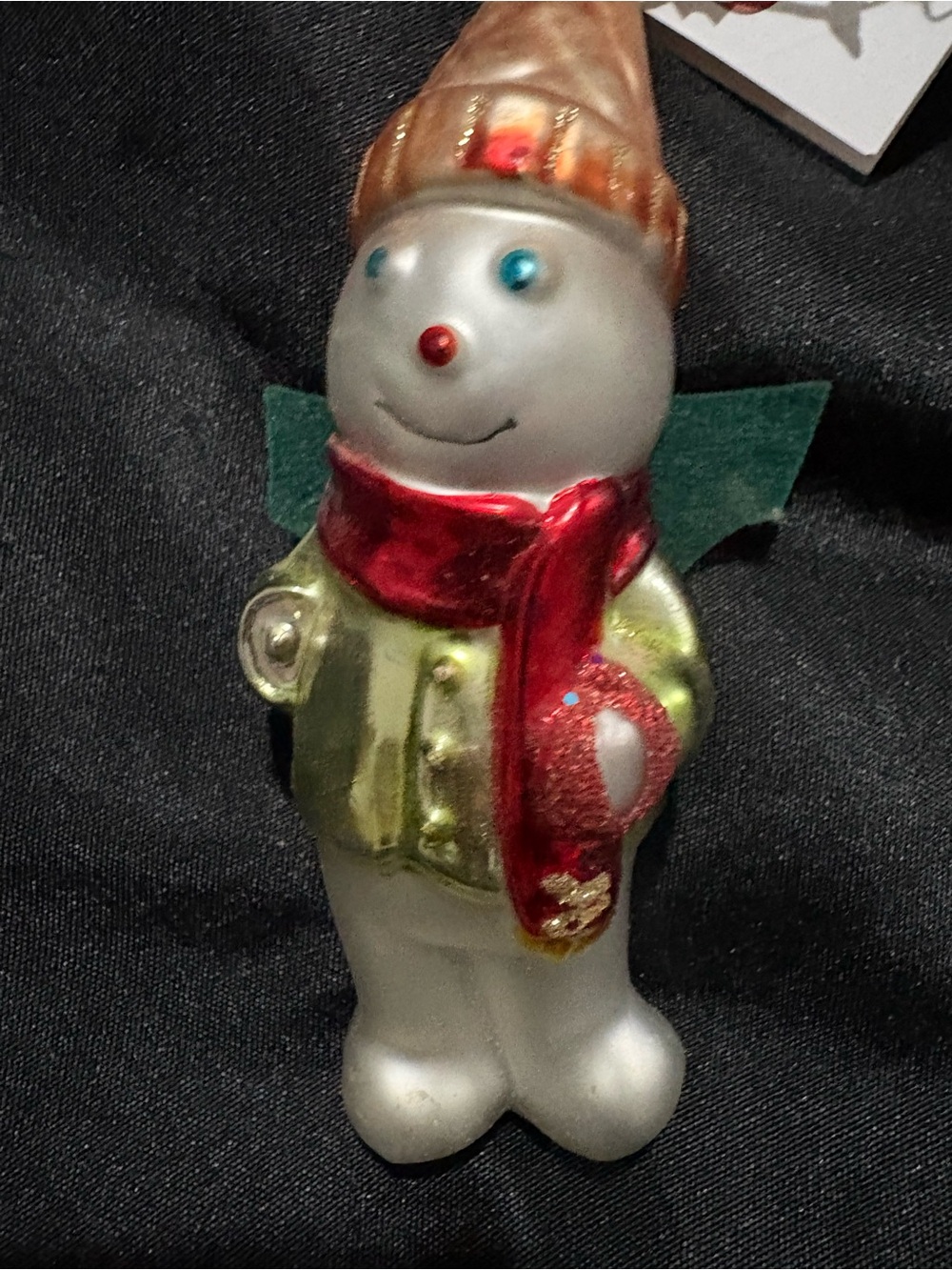 Mr Bingle snowman Christmas ornament. NWT